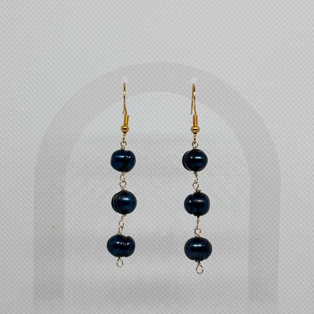 Peacock freshwater peal earrings